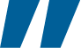blue closing quote mark